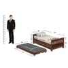 Monarch Solid Wood Solid Trundle Bed in Teak Finish