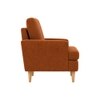 Oliver Boucle Fabric Lounge Chair in Orange Colour