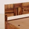 Baare Solid Wood King Size Box Storage Bed In Natural Teak Finish