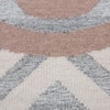 Jaipur Rugs Soft Modern Geometric Wool 5x8 Feet Classic Gray & Bijou Blue Dhurrie Carpet
