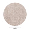 Neulooms Handloom Knotted Reversible Flatweave Round Rug Wheat or Ivory 5ft