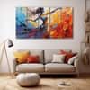 The Castle Decor Dance Art Wall Painting Wooden Framed Digital Painting 27x48 Inch (Style 2)