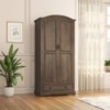 Alexandra Solid Wood Wardrobe in Danish Walnut Finish