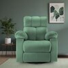 Helios Motorised Recliner Chair for with Rocking Revolving Premium Soft Suede Fabric 1 Seater Chair - Green