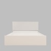 Yama Engineered Wood Queen  Size Bed With Hydraulic Storage (Melamine Finish, White Colour)