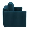 Melano 3 Seater Velvet Pull-Out Sofa Cum Bed in Teal Blue colour