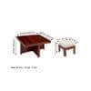 Blane Sheesham Wood Accent Coffee Table Set With 4 Stools In Honey Finish