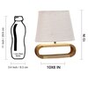 Devansh White Jute Table Lamp With  Wood Natural Base -10