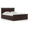 Fidora Solid Wood Queen Box Storge Bed In Mahogany Finish