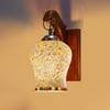 Devansh Solid Wood Electric Wall Light in Brown Colour with Multi Shade Count of 1 Light