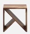 Alger Sheesham Wood End Table In Rustic Teak Finish