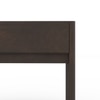 Basal Solid Wood Bedside Table In Dark Chestnut Finish