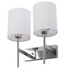 Eliante Cloth Shade Wall Lights Mild Steel & Glass Material Chrome & White Finish