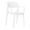 Kepler Brooks Vola Cafeteria Dining Chair in White Colour