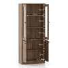 Oswald Glass cabinet in Classic walnut Finish