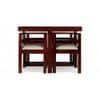 Kingston Sheesham Wood Accent 4 Seater Dining Table Set