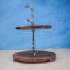 Ireka Home Treat Tree 2 Tier Acacia Wood Dessert Stand