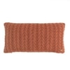 Colette Rosy Brown Cotton Knitted Cushion Cover 12X20 Inches
