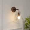 Torse Glass and Metal Wall Light