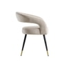 Bentlee Metal Accent Chair in Beige Colour