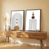 The Castle Decor Boho Abstract Botanical Wall Art Set of 2 Design 8 11x17 Inch