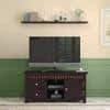 Fidora Solid Wood Free Standing TV Unit in Mahogany Finish