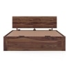 Kuba Solid Wood Queen Size Bed With Hydraulic Storage (Teak Finish)