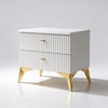 Aurum Wood Side Table in White Colour