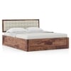 Florence Solid Wood Queen Size Box Storage Bed In Teak Finish