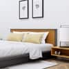 Hexa Engineered Wood Modern Queen Bed With Headboard Without Storage In Slate Grey And Giant Wood