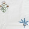 Dina White Floral 400 TC Cotton Flat Super King Size Bedsheet with 2 Pillow Covers – Threads