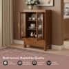 Carnegie Display Cabinet in Amber Walnut Finish