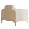 Josbert Velvet 1 Seater  Sofa In Cream Colour