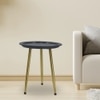 Metalsmith Solid Wood Side Table in Natural & Black Finish