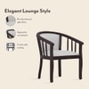 Bella Solid Wood Lounge Chair Finish Mahogany Grey Floral Azco Colour