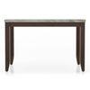 Matteo Stone 4 Seater Dining Table In Dark Walnut Finish