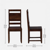 Anitz Solid Wood 4 Seater Dining Set With 4 Chairs in Provincial Teak Finish