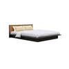 Hexa Engineered Wood Modern Queen Bed With Headboard Without Storage In Slate Grey And Giant Wood