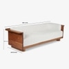 Douglas Solid Wood Three Seater Sofa in White Colour