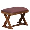 Calvefield Solid Wood Ottoman in Pink Fabric