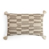 Tribal Knit Pillow Cover  Stone Natural 16X24  Inches