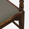 Provincial Solid Wood Accent Chair in Grey Colour