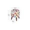 Willow Solid Wood Ottomon in Multicolor Colour