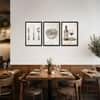 The Castle Decor Vintage Kitchen Wall Art Set of 3 8x12 Inch