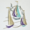 W-Aspen Abstract Metal Wall Decor in Multicolor Set of 1