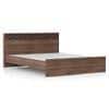 Macy Engineered Wood King Size Non Storage Bed In Classic Walnut Finish
