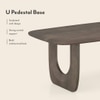 Aero Rectangular Solid Wood Coffee Table In Danish Walnut Finish
