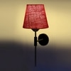 Devansh Metal Electric Wall Light in Black Colour with Maroon Shade Count of 1 Light