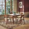 Emry Rectangular Statuario Ceramic 4 Seater Dining Table With Clarke Dining Chair