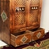 D'Dass Honey Finish Solid Sheesham Wooden Temple For Pooja